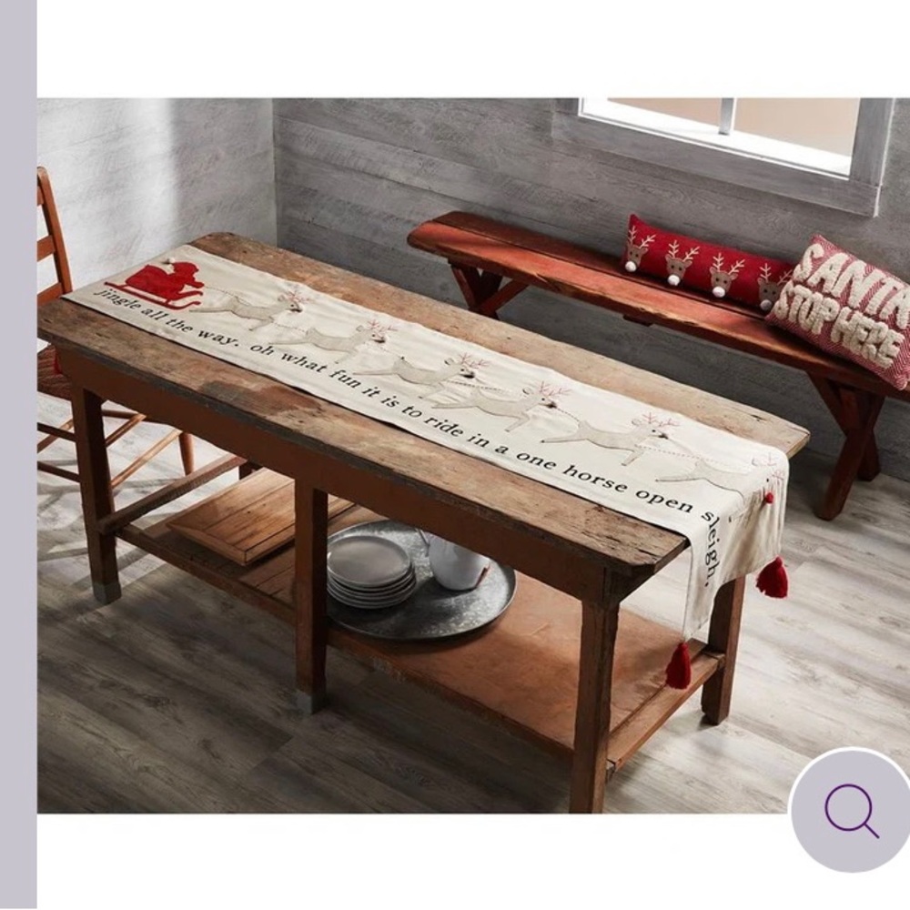 Mud pie brand table runner